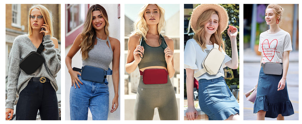 Miss Lulu Bum Bag for Women Bumbag Fanny Pack Fashion Waist Packs Belt Bags