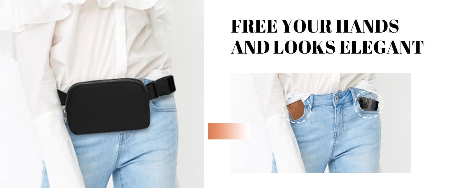 Miss Lulu Bum Bag for Women Bumbag Fanny Pack Fashion Waist Packs Belt Bags