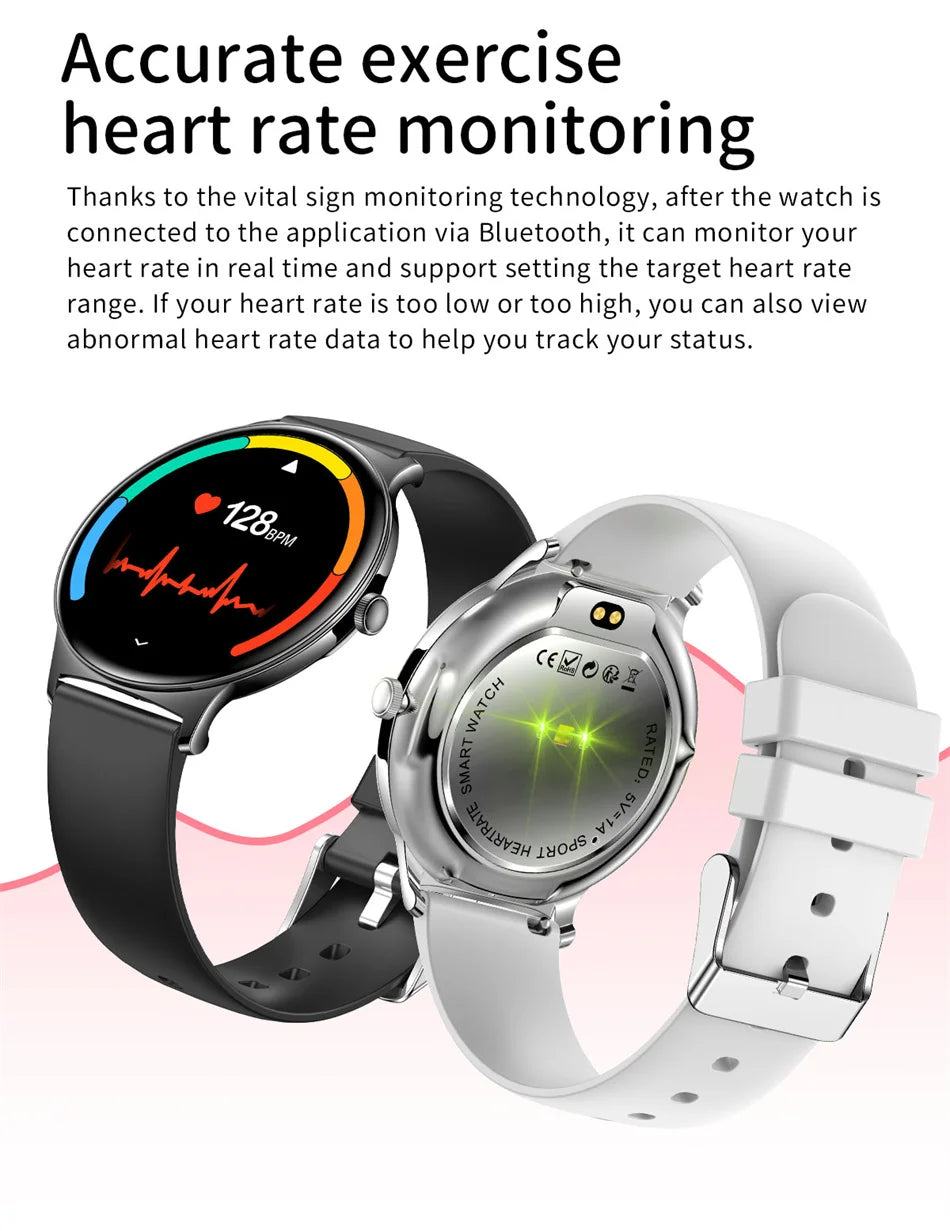 For Huawei New Ultra Slim AMOLED Smart Watch Women Screen Always Display Time Heart Rate BT Calling High-end Fashion Smartwatch