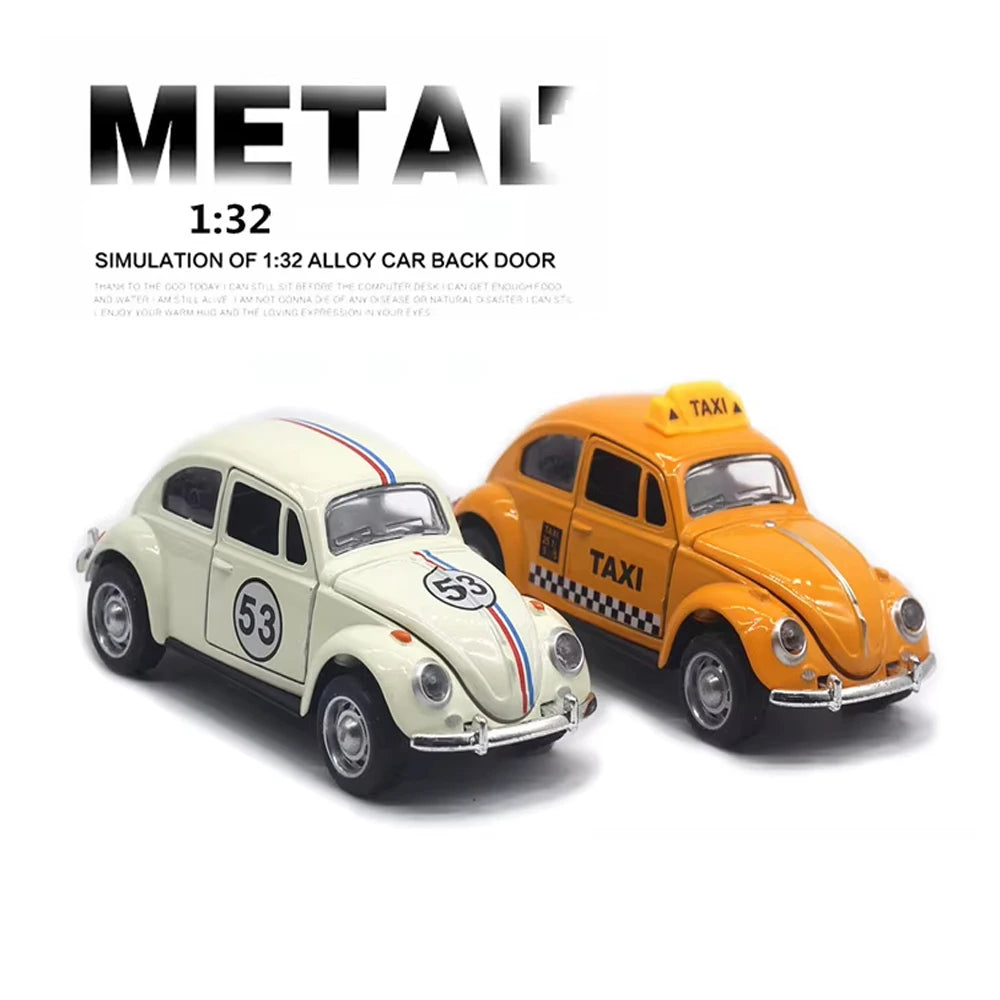 1:32 Vintage Die-Cast Racing Car Toy,High-Quality Metal Alloy, Manual Pull-Back, Suitable for Ages 3+,Collectible Classical Car