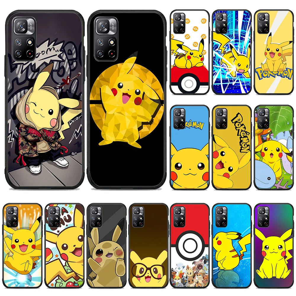 BW-46 Pikachu Soft Silicone Case For iPhone 5 5S 6 6S 7 8 SE 14 Plus Pro Max