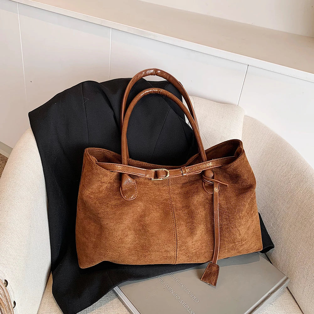 Women PU Fashion Shoulder Bag Solid Color Stylish Shoulder Purse Hasp Closure Simple Commuting Bag Travel Hobo Bag