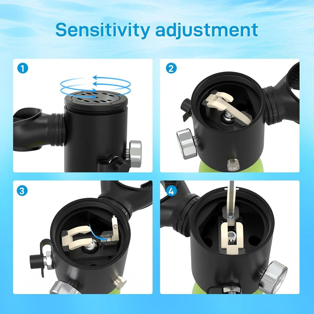 SOCRKLER 0.5L Scuba Diving Tank Set,Mini Oxygen Cylinder with Full Face Snorkel Mask,Portable Travel Diving Kit Christmas Gift