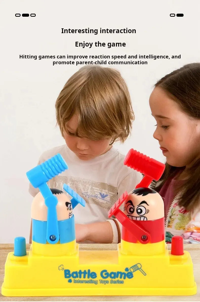Mini Children's Head Knocking Little Man Fighting Red and Blue Attack and Defense Twin Parent Child Finger Fighting Game Machine