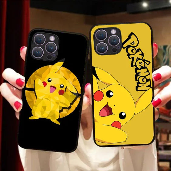 BW-46 Pikachu Soft Silicone Case For iPhone 5 5S 6 6S 7 8 SE 14 Plus Pro Max