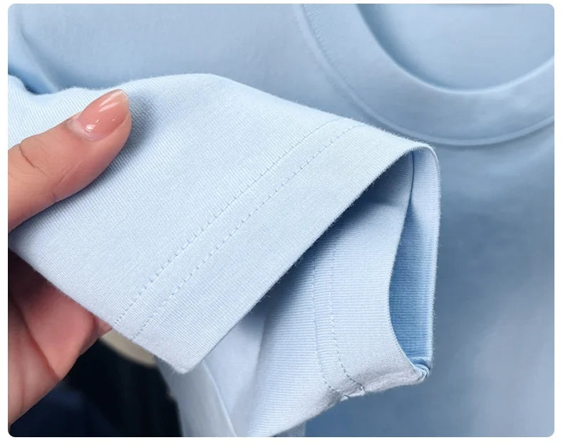 100% cotton men's short sleeve T-shirt fashion brand Paul Pony embroidery summer new high-end comfortable casual round neck top